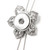 Beautiful Flower Silver Button Necklace Fit 18mm Snap Charms With Chain LSNP180
