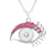 Crystal Eyes Snap button necklace pendant LSNP101