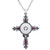 Crystal Cross Button Pendants Jewelry With Rhinestones LSNP65