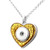 Gold Heart snap button necklace pendant LSNP108
