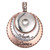 Silver Round Snap Button Necklace Pendant LSNP109