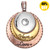 Gold round Snap Button Necklace Pendant LSNP110