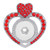  Heart Snap Button Necklace Pendant LSNP104