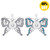 Butterfly Snap Jewelry Pendants LSNP105