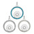 Crystal Round Button Pendants Jewelry With Rhinestones LSNP46