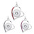 Three Color Crystal Heart Shape Snap Button Pendant LSNP71