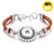 Orange Multilayered Braid Style Snap Button Bracelets LSNB92-1