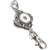 Flower Crystal Hollow Metal Snap Button Keychains LSNK09