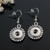 1 Pair! Round Snap Button Earring Fit 12mm Snap Charms For Women LSEN12MM19