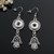 1 Pair! Hand Of Fatima Snap Button Earring Fit 12mm Snap Charms For Women LSEN12MM41