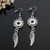 1 Pair!  Wing Snap Button Earring Fit 12mm Snap Charms LSEN12MM82