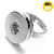 Silver Color Plain Adjustable Snap Button Ring LSNR01