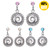 Fashion 12mm Snap Button Earring With Rhinestones For Women LSEN12MM03