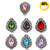 Crystal Waterdrop Snap Charms Wholesale With Rhinestones LSSN308