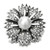 5pcs/lot Crystal Beautiful Flower Snap Button Jewelry LSSN593