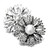 5pcs/lot Crystal Beautiful Flower Snap Button Jewelry LSSN593