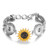 5pcs/lot Beautiful Sunflower Snap Button Charms LSSN601