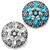 Crystal Flower Snap Button Jewelry With Rhinestones For Women LSSN602 