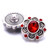 5pcs/lot Beautiful Flower Wholesale Snap Buttons With Rhinestones LSSN511
