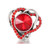 5pcs/lot Crystal Heart connected And Apple  Snap buttons jewerly LSSN516