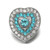5pcs/lot Full Rhinestones Heart Snap Jewelry Wholesale For Girl LSSN540