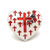 5pcs/lot Heart Mix Color Cross Snap Jewelry Supplies Love Heart Snap Charms Wholesale LSSN364