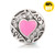 18MM Pink Heart Love Snap Button Charms LSSN313