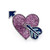 5pcs/lot 18mm An Arrow Through The Heart Snap Button Charms LSSN320