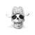 5pcs/lot 18MM Personality Skull Snap Charms Jewelry Fit Snap Button Bracelet LSSN412