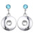 1 Pair! Beautiful Silver Snap Earring Jewelry With Rhinestones LSEN02