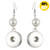 Pearl Snap Charm Earring For Women Fit 18mm/20mm Snap Button Charms LSEN04