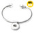 Simple Adjustable Pearl Silver Snap Charm Bracelet LSNB63-1 