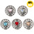 Round Heart Rhinestones Snap Charms Jewelry For Women LSSN274