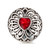 5pcs/lot Round Heart Rhinestones Snap Charms Jewelry For Women LSSN274