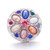 5pcs/lot Round Mix Color Flower Snap Buttons Charms For Women Jewelry LSSN498