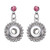 Fashion 12mm Snap Button Earring With Rhinestones For Women LSEN12MM01