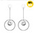 Simple Silver Long Snap Button Earring For Women Fit 12mm Snap Charms LSEN12MM71