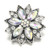 5pcs/lot Crystal Flower Snap Jewelry Charms With Rhinestones LSSN623