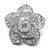 5pcs/lot Crystal Flower 18mm Snap Charms For Women LSSN630