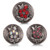 5pcs/lot Crystal Vintage 12mm Flower Snap Charms Jewelry LSSN12MM19