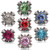 Crystal Flower 12mm Snap Jewelry Charms Fit Snap Button Bracelet LSSN12MM35