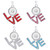 Crystal Love Button Pendant For Women LSNP99