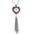 Crystal Heart Tassel Snap Jewelry Necklace For Women LSNP140