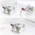 Genuine 100% 925 Sterling Silver Bee and Ladybug in Flower Garden Finger Rings for Women Sterling Silver Jewelry SCR311