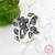 925 Sterling Silver Sparkling LEAVES SILVER RING WITH CUBIC ZIRCONIA for Women Original Jewelry PA7114