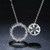 925 Sterling Silver Black Snowflake Yellow Flower DIY Pendants & Necklaces for Women Multifunctional Jewelry SCN058
