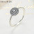 925 Sterling Silver Round Shape Radiant Elegance Clear Cz Flower Finger Rings For Women Anniversary SALE PA7178