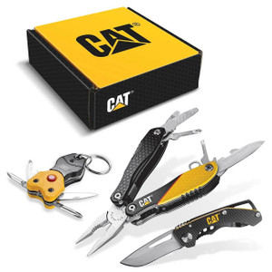 CAT 3 Piece 12-in-1 MultiTool Knife and MultiTool Key Chain Gift Box Set M119-240192 CAT 3 Piece 12-in-1 MultiTool Knife and MultiTool Key Chain Gift Box Set M119-240192