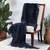 50" X 50" Indigo Woven Cotton Throw Blanket N270-519075