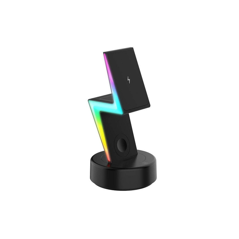 Color: BLACK - Zoltoz 3-In-1 Wireless Charging Station K290-50824758329617